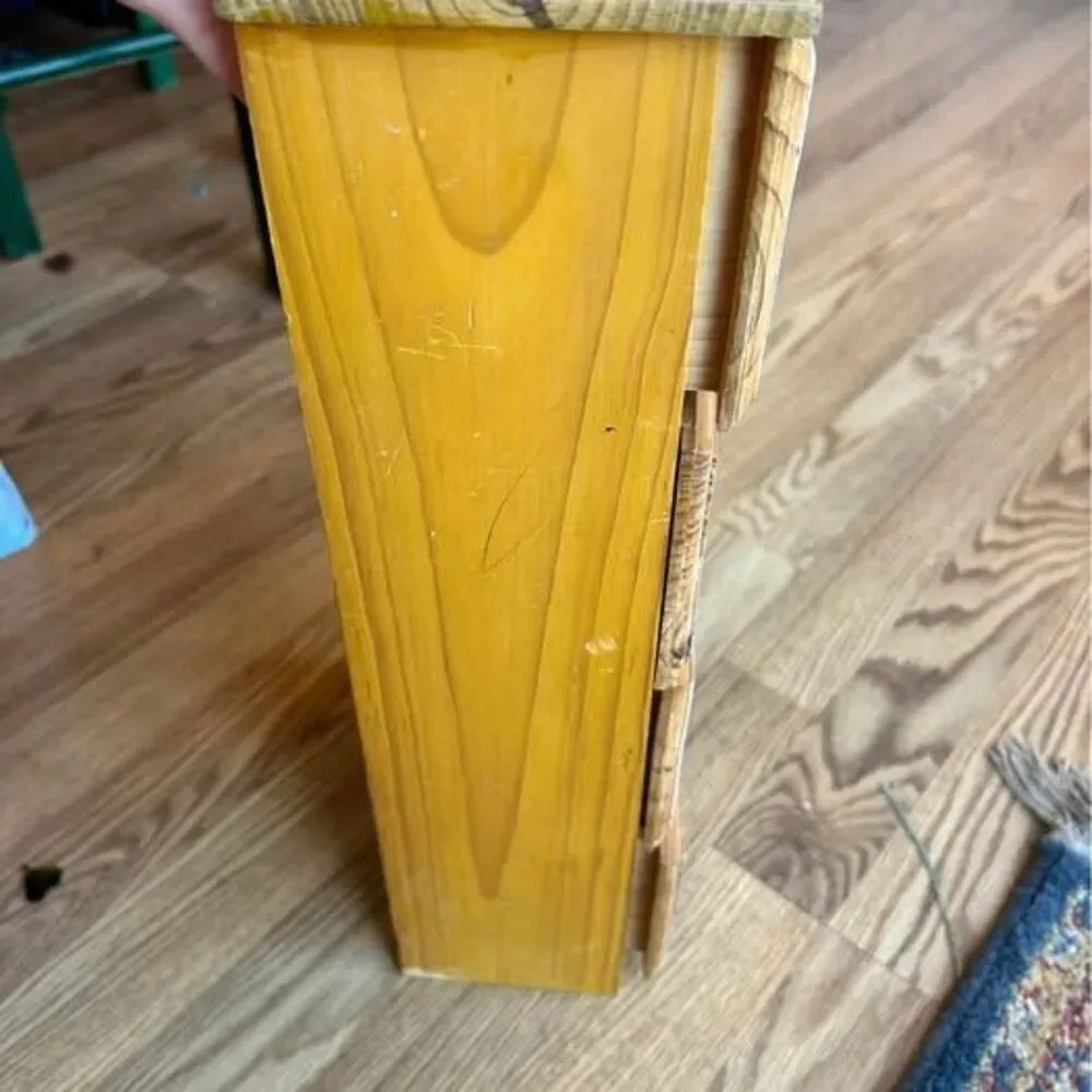 Hand Painted Wooden Mini Chest 5 Drawer Tabletop Organizer with Heart Cutouts